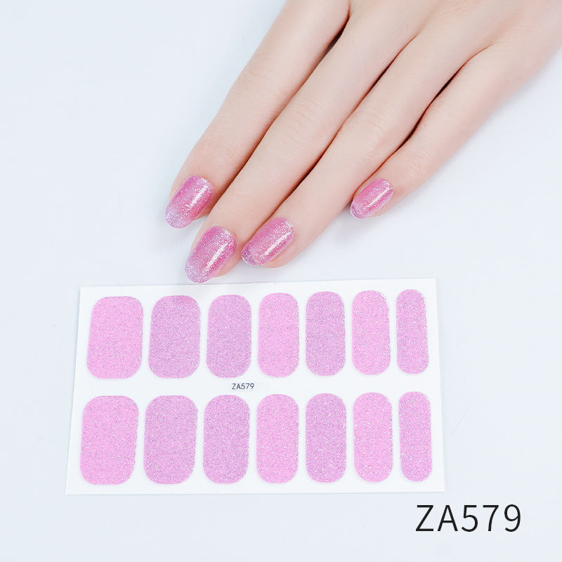 Flower Imitation Diamond Waterproof Love Paper Nail Stickers