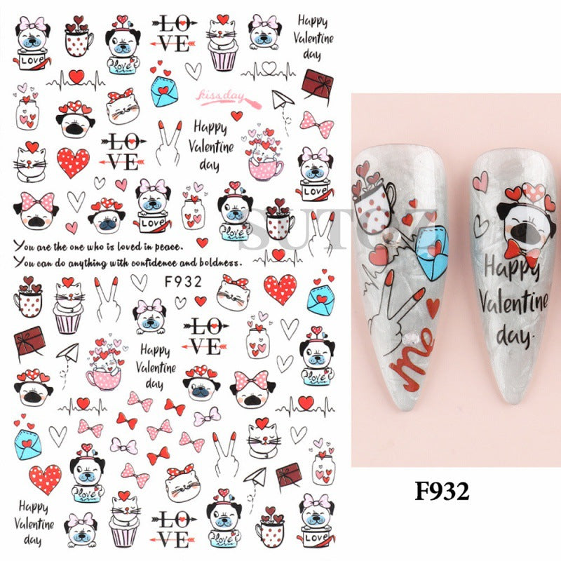 Day Cartoon Comic Series Than Heart Nail Stickers