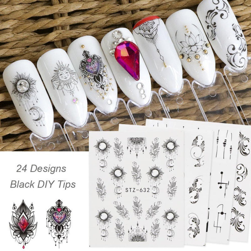 Filigrane Costume Papillon Fruit Dentelle Fleurs Colorées Soin des Ongles Nail Art