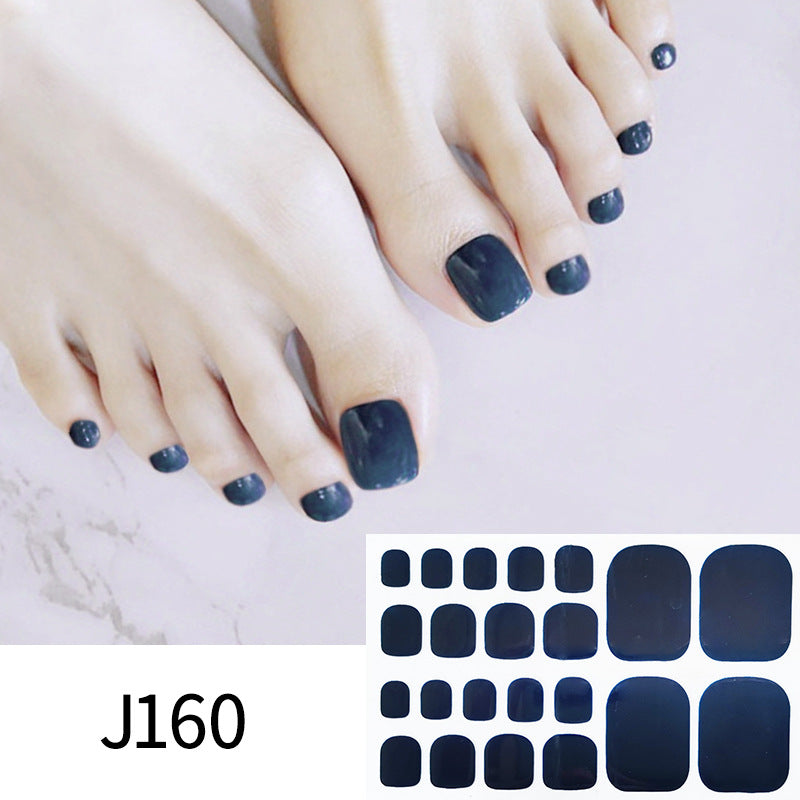 Foot Full Monochrome Toe Solid Color Nail Stickers