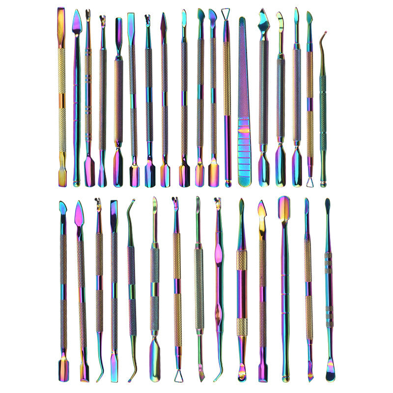 Skin Double-headed Fake Taking Plane Color Titanium File Nail Tool Set