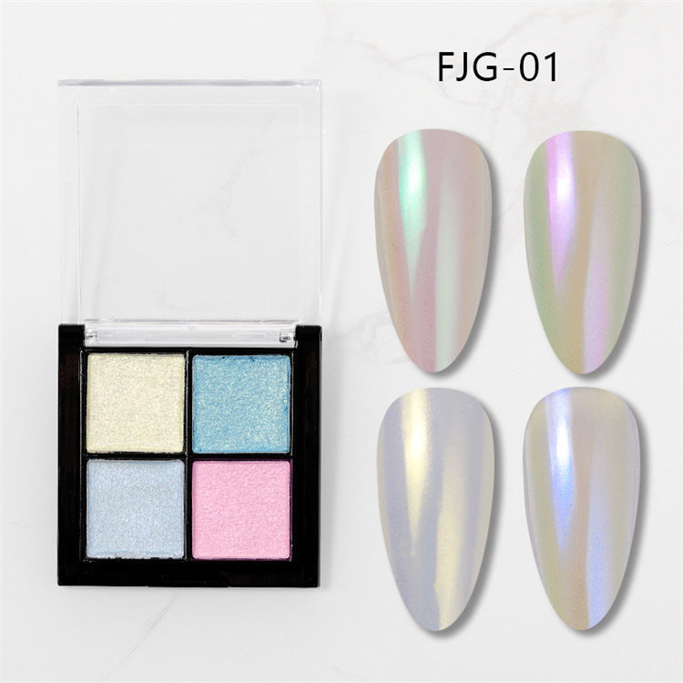 Solid Magic Mirror Effect Powder Four-color Nail Care Nail Art