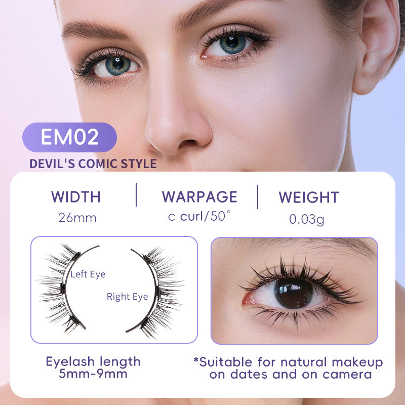 Magnetic Eyelashes Natural One Pair Packed False Lashes