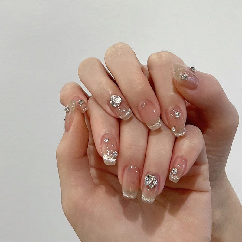 Piece Flesh Colored Smile French Cat Nail Stickers