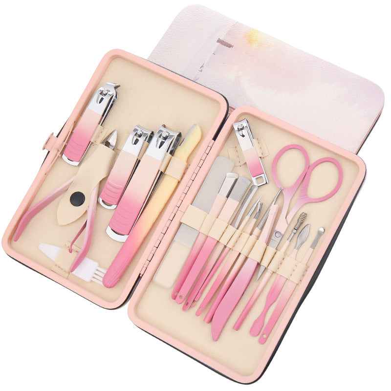 Coupe-ongles en acier inoxydable, ensemble complet d'outils pour ongles