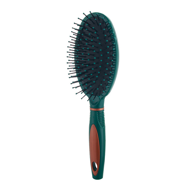 Brosses et peignes à cheveux en plastique vert foncé à coussin d'air lisse