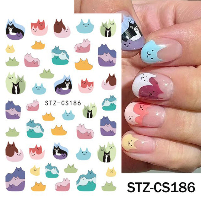 Funny Iti Monster Cartoon Cute Adhesive Nail Stickers