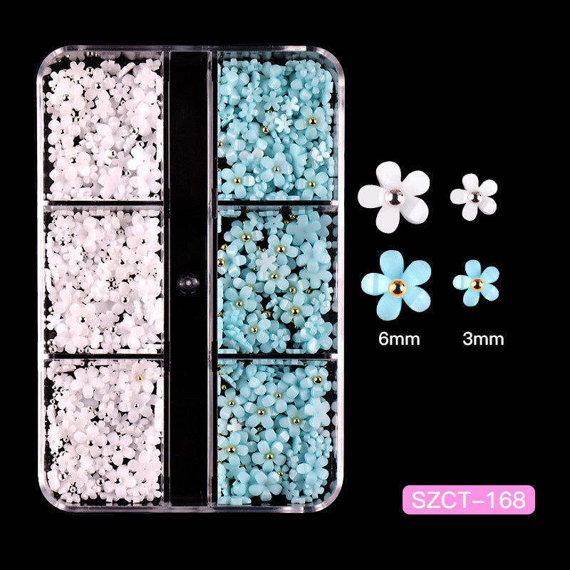 Ornament Cute Three-dimensional Small Flower Mixed Resin Nail Care Nail Art