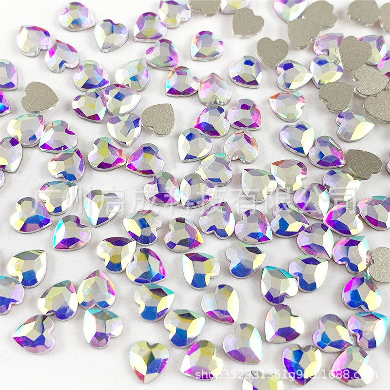 Color Beauty Rhinestone Ornaments Flash Flat-bottomed Fancy Shape Nail Care Nail Art