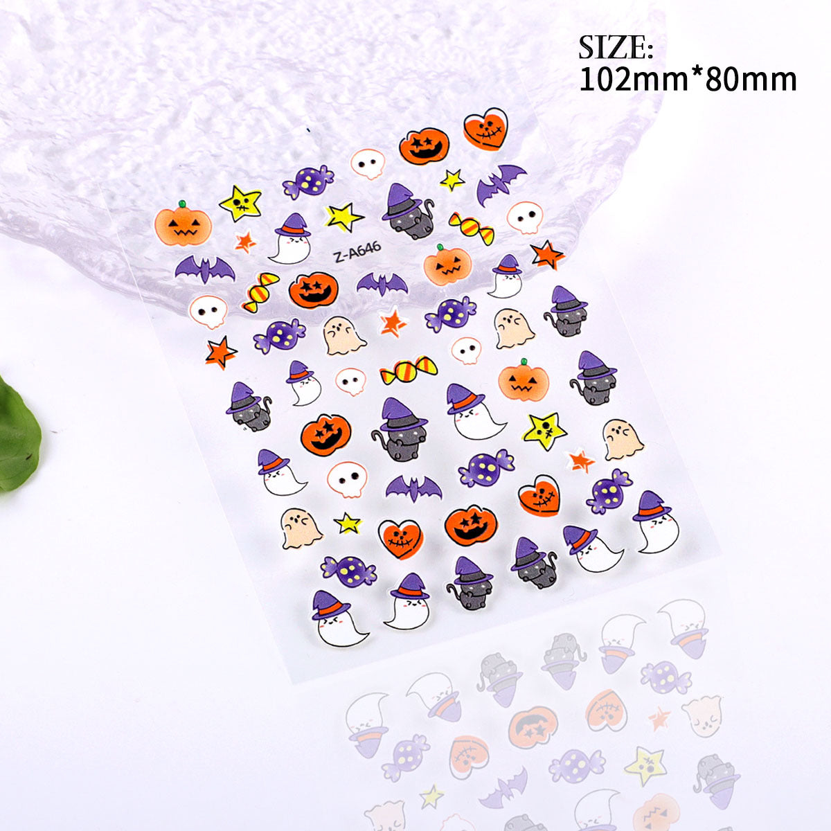 Cartoon Spider Web Ghost Pumpkin Lamp Nail Care Nail Art