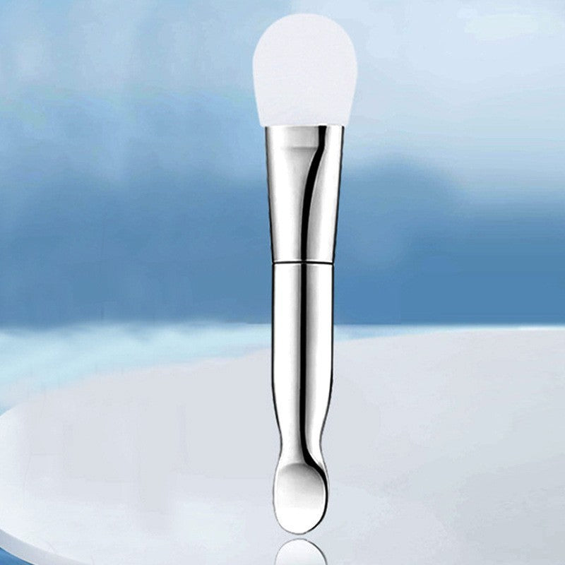 Brosse à poils souples en silicone avec cuillère Accessoires de maquillage doubles