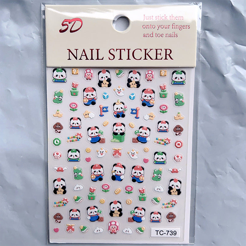 Relief Three-dimensional Cartoon Hand Account Goo Card Nail Tool Set