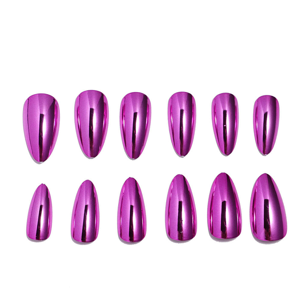 Faux ongles violets amovibles pour nail art