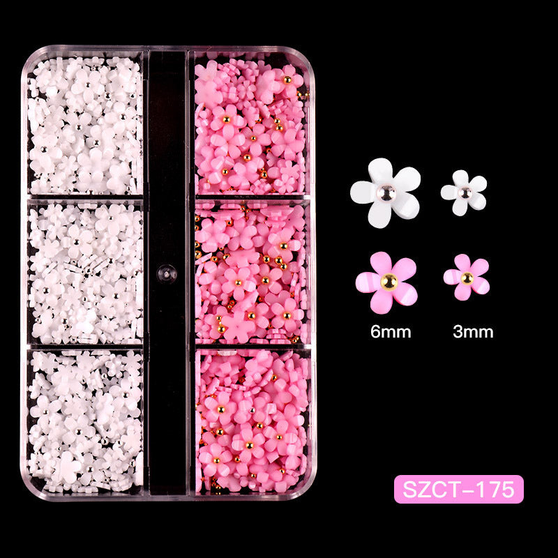 Ornament Cute Three-dimensional Small Flower Mixed Resin Nail Care Nail Art