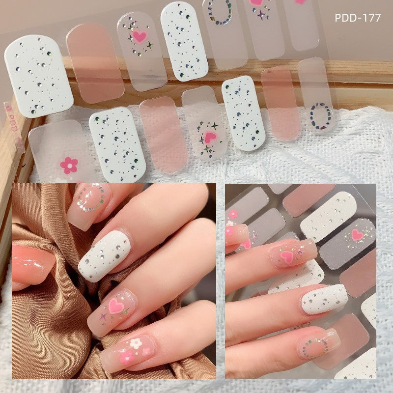 Love Waterproof Durable Applique Finished Patch Nail Art