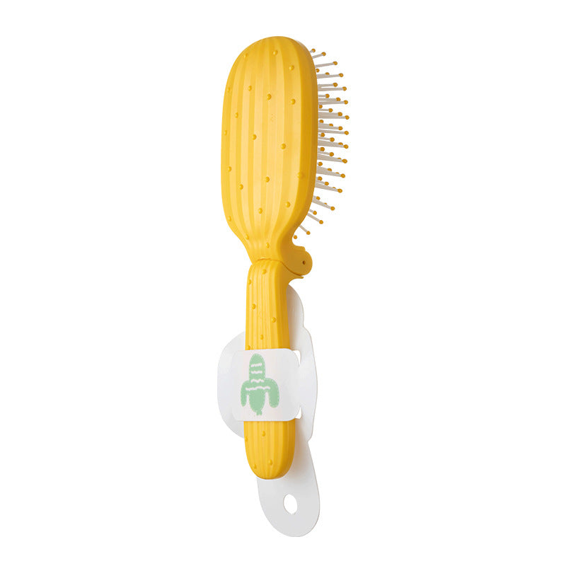 Coussin d'air pliable portable en forme de cactus pour brosses et peignes à cheveux