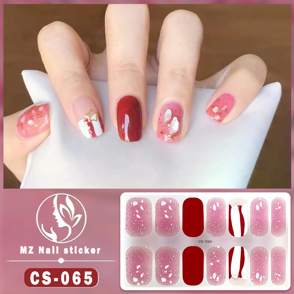 Applique Full Paste Blooming Contrast Color Nail Stickers