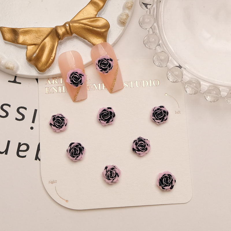 Three-dimensional Rose Ornament Live Broadcast Luminous Nail Care Nail Art