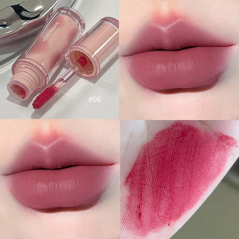 Yarn Matte Glaze Korean Style Veet Plain White Lip Glosses