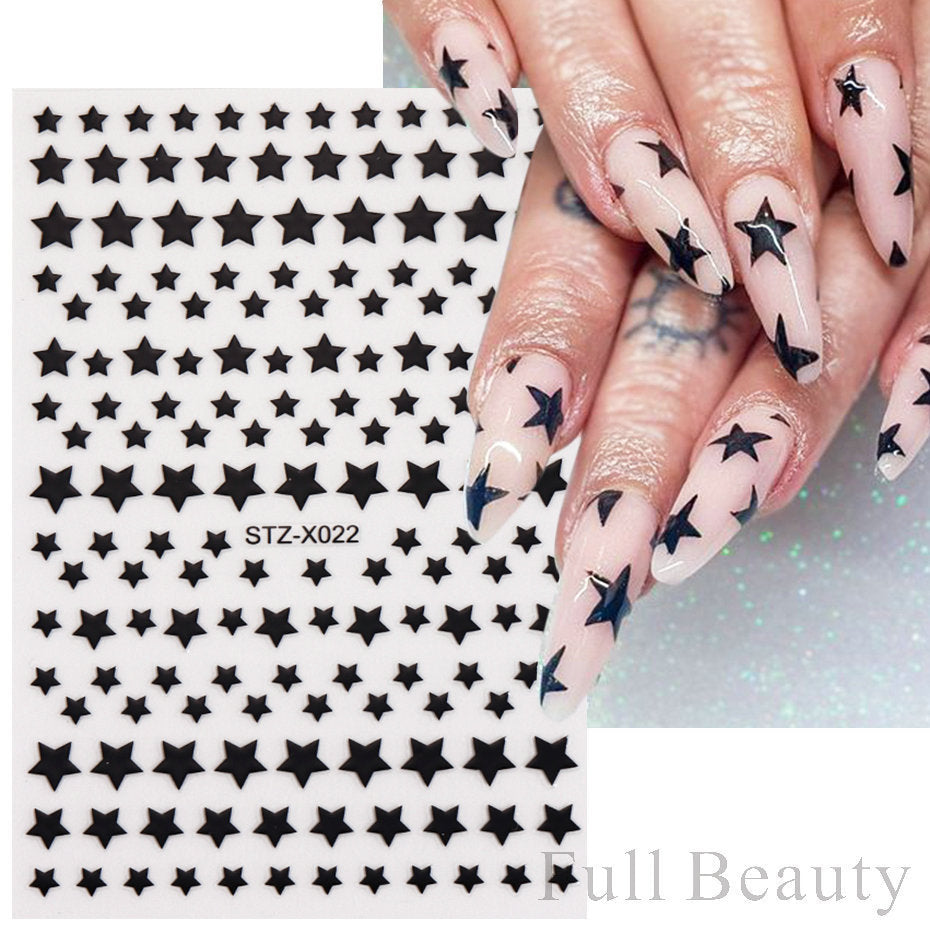 Gold Transparent Frosted Bottom Asterism Adhesive Nail Care Nail Art