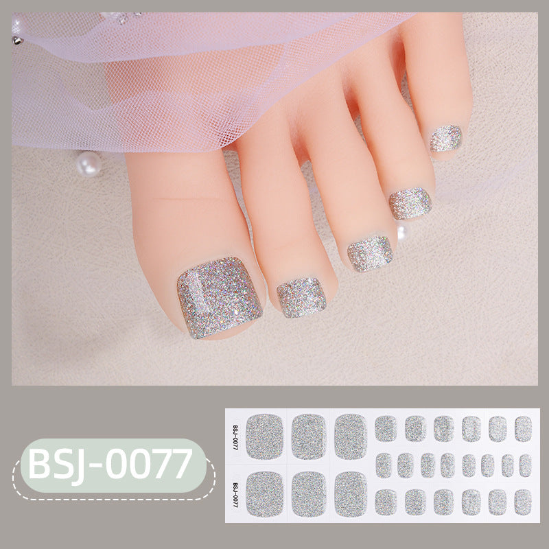 Foot Flash Pure Onion Jump Color Nail Stickers