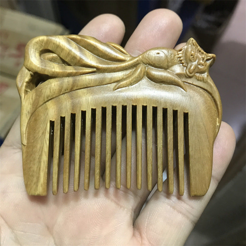 Mini brosses à cheveux et peignes en bois gaufré sculptés pour la fête des enseignants