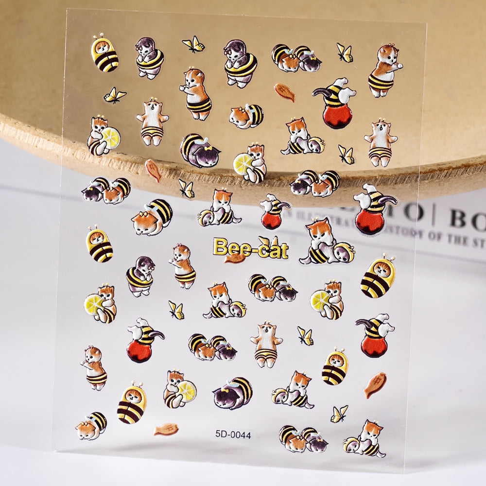 Paper Card Packaging Simple Cute Three-dimensional Nail Stickers