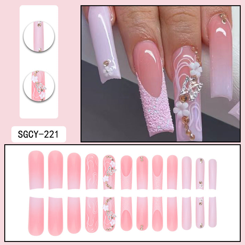 Style de pointe longue Porter des pointes chaudes Nail Art