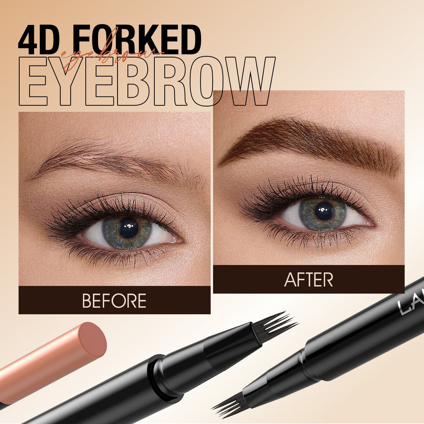 Three-color Eyebrow Pencil Three-dimensional Natural Not Eye Makeup Accessories