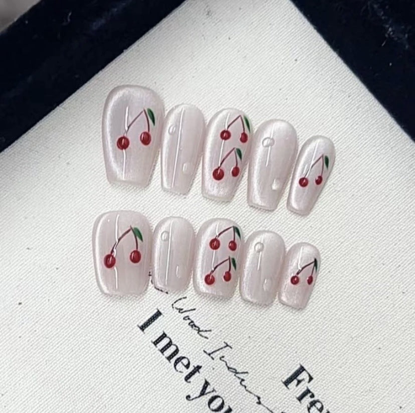 Wear Temperament White Summer High-grade Sense Ten Finger Nail Art