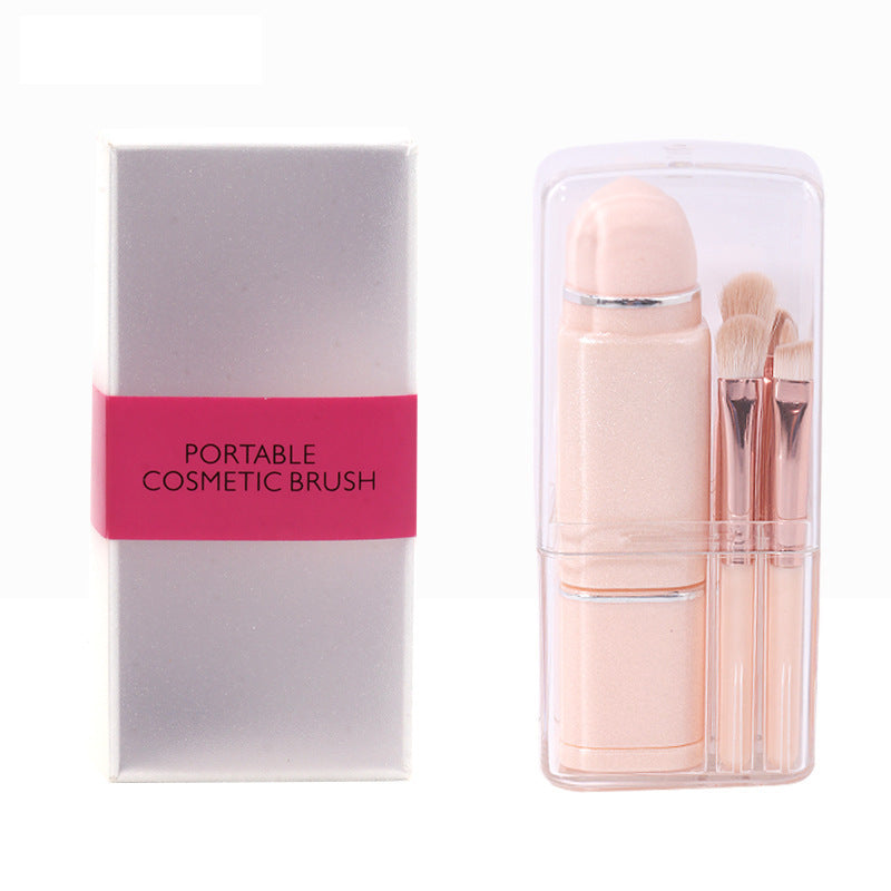 Cosmetic Brush Suit In Multifunctional Portable Transparent Box Travel Makeup Brushes Accessories