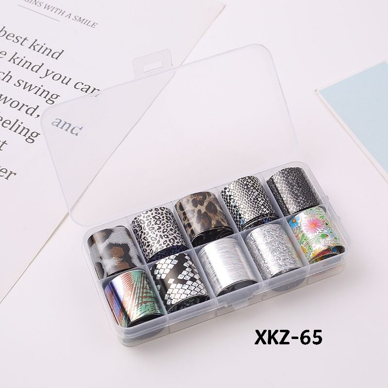 Flower Starry Sky Paper Color Boxed Lace Transfer Printing Nail Care Nail Art