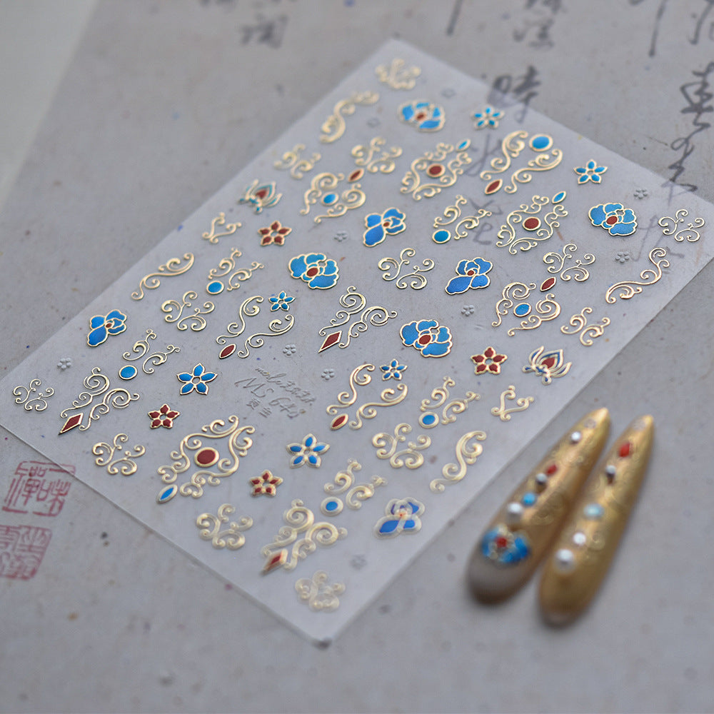 No Loss Gilding Concubine Back To Nail Stickers