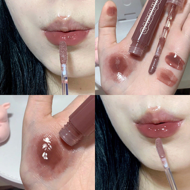 Gloss à lèvres hydratant effet miroir au chocolat