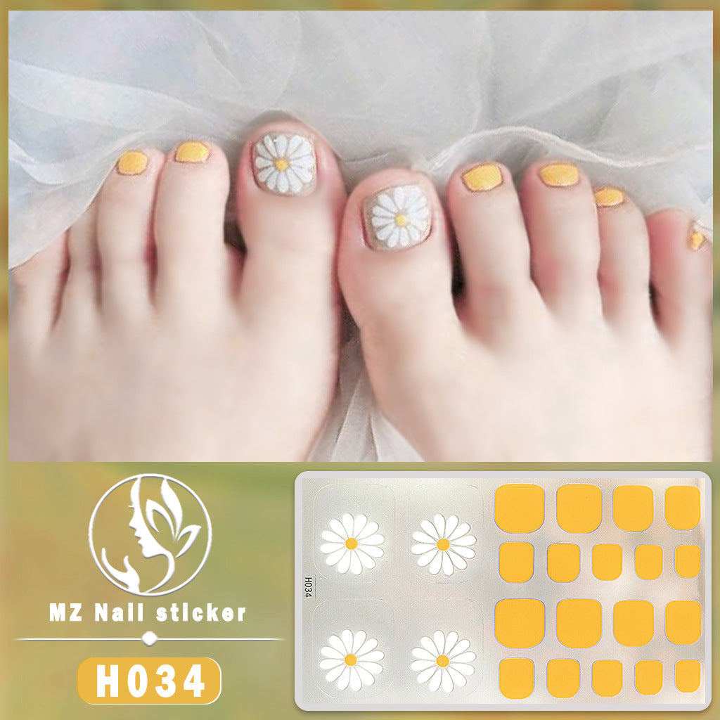 Feet Paper Imitation Diamond Waterproof Durable Nail Stickers