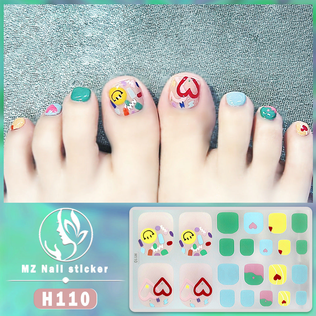 Feet Paper Imitation Diamond Waterproof Durable Nail Stickers