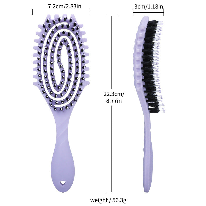 Back Hollow Arc Mane Wet Dry Hair Brushes & Combs