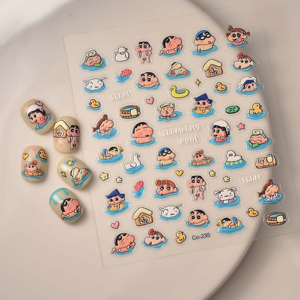 Source International Trade City Cute Cartoon Nail Stickers