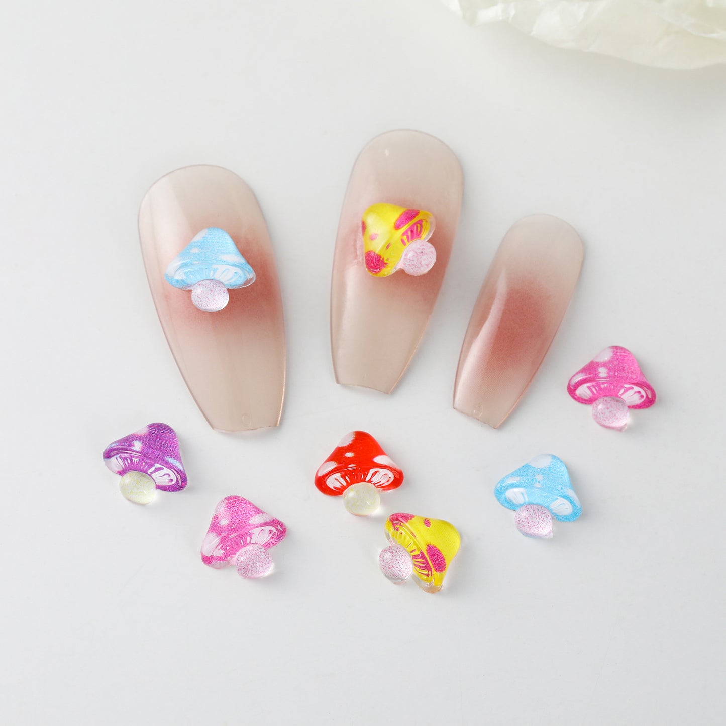 Ornament Cute Resin Icy Small Mushroom Nail Care Nail Art