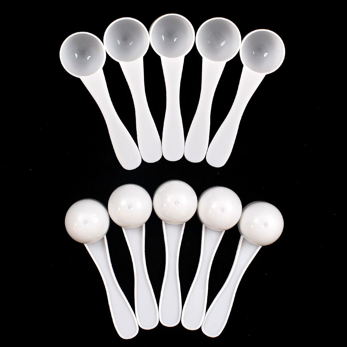 White Round Bottom Long Handle Mask Makeup Accessories