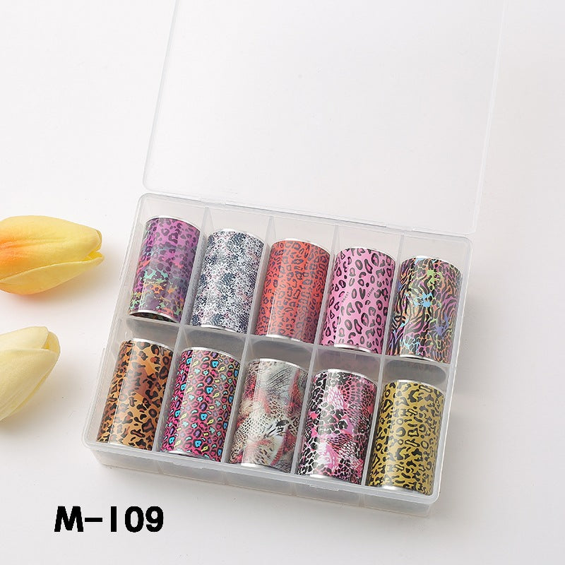 Suit Flower Marble Blooming Snake Pattern Nail Stickers