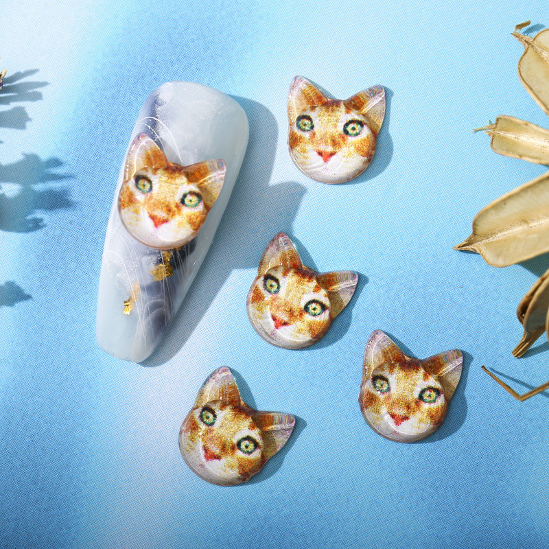 Kitty Animal Three-dimensional Smart Color Glossy Nail Care Nail Art