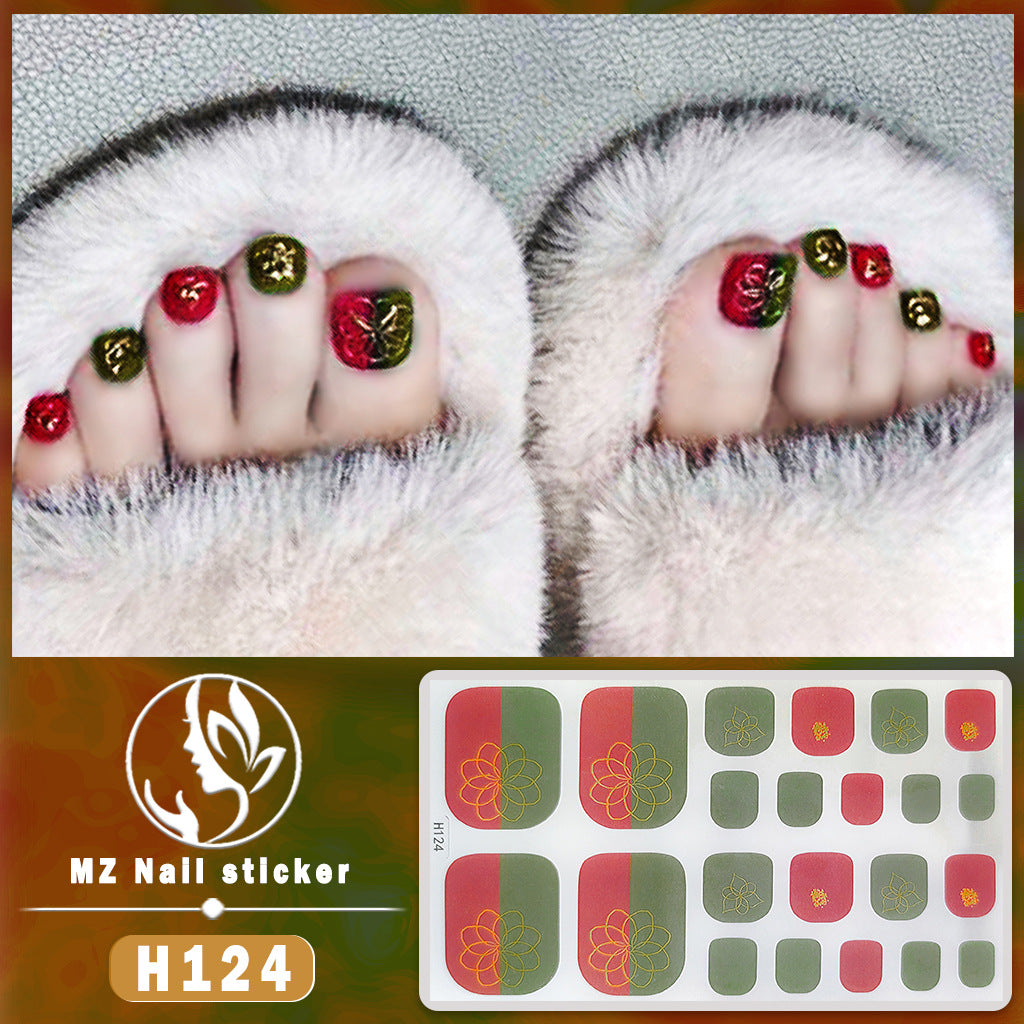 Feet Paper Imitation Diamond Waterproof Durable Nail Stickers