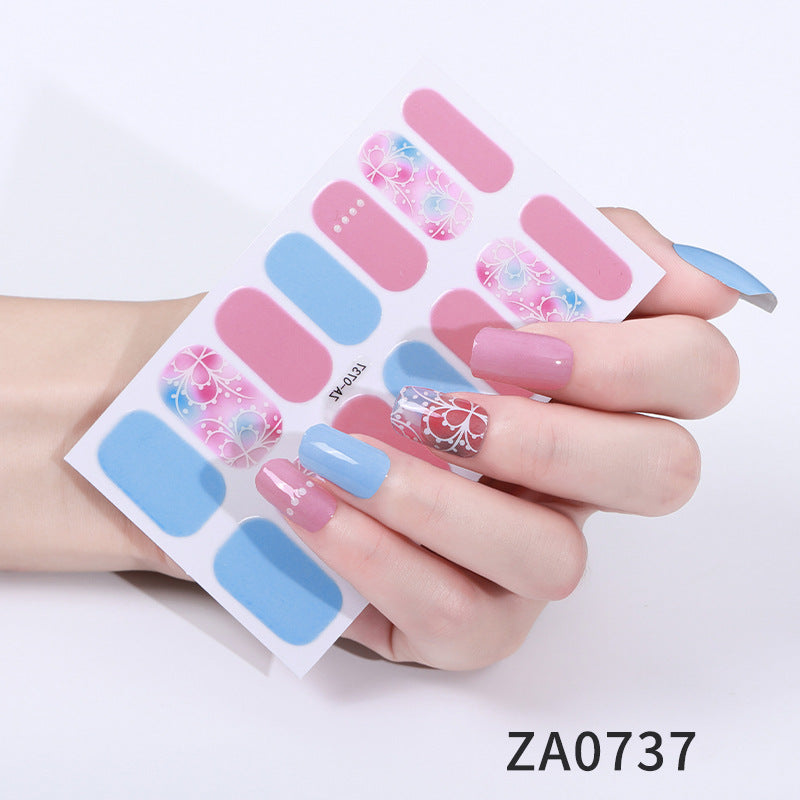 Flower Imitation Diamond Waterproof Love Paper Nail Stickers