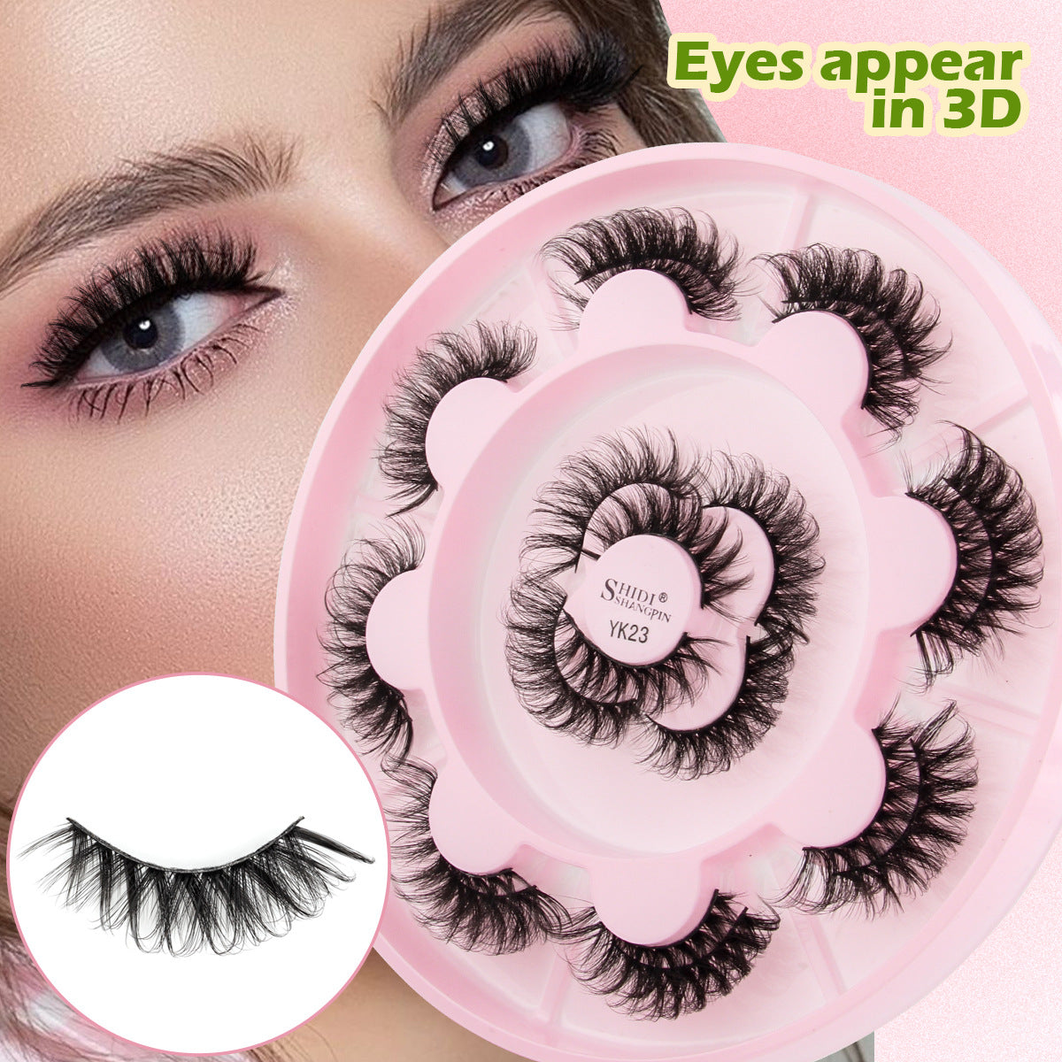 Natural Thick Exaggerated Sheer Root Tail False Lashes