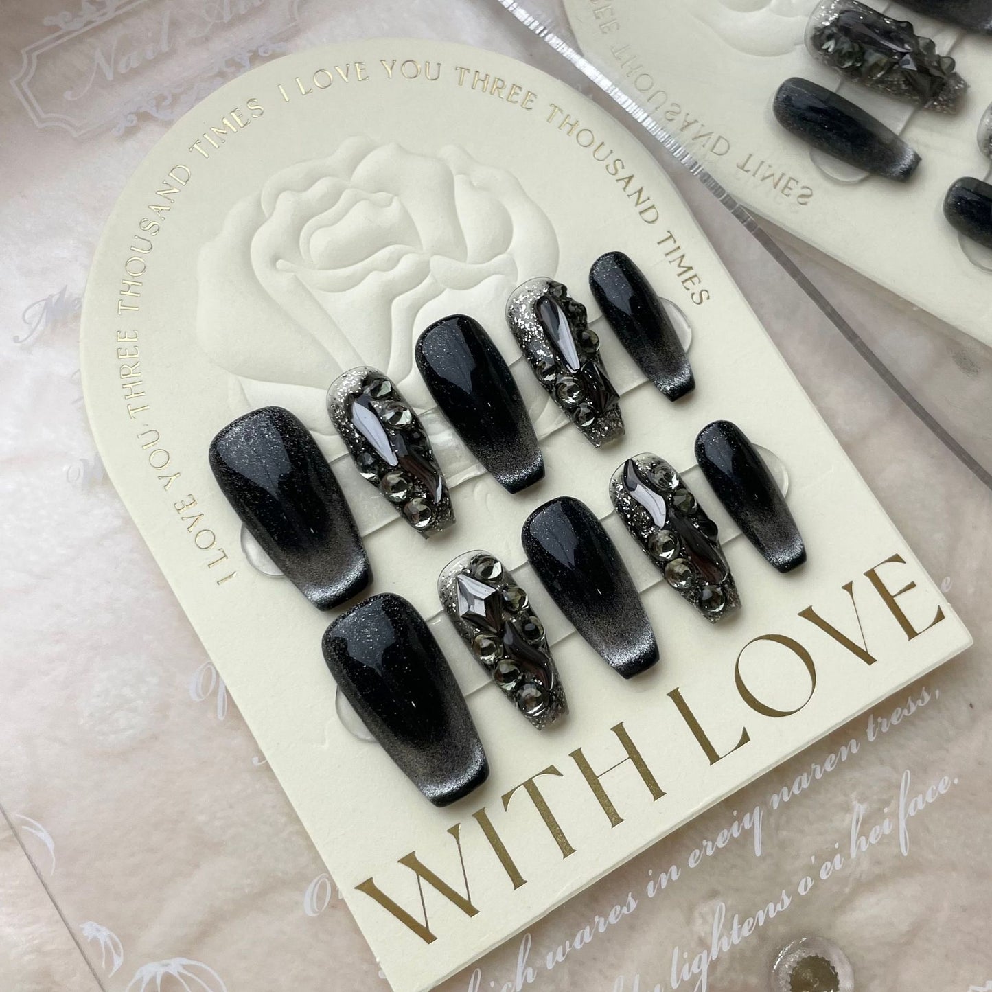 Handmade Wear Light Luxury Full Diamond Flash Nail Stickers