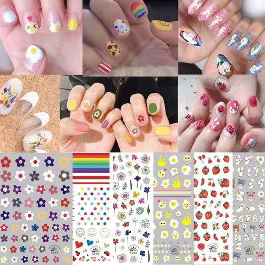 Fashion Ya Elegant Paper Strawberry Omelette Nail Stickers