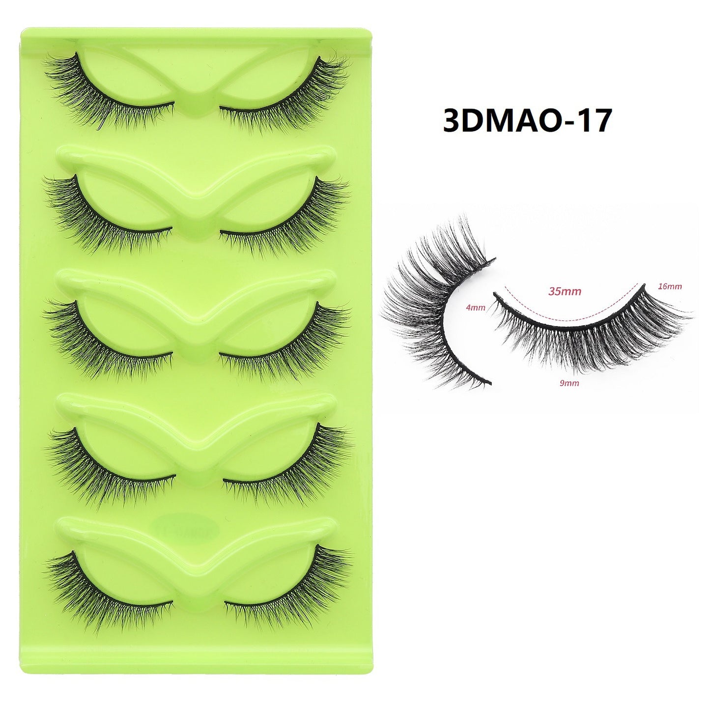 Natural Fox Series Oblique Flying One-piece Eyelashes False Lashes