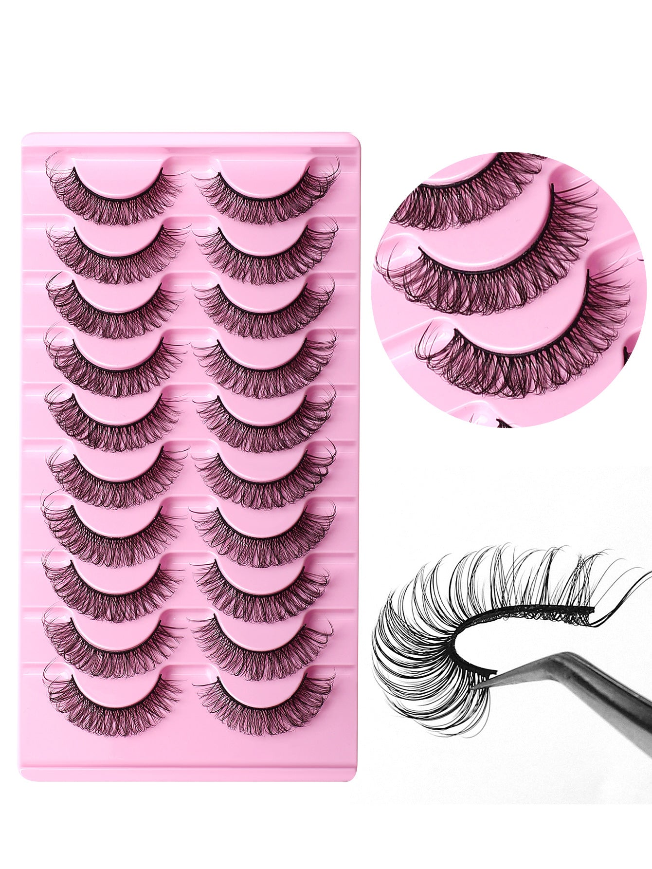 Curly Russian Eyelashes Fluffy Thick Three-dimensional False Lashes