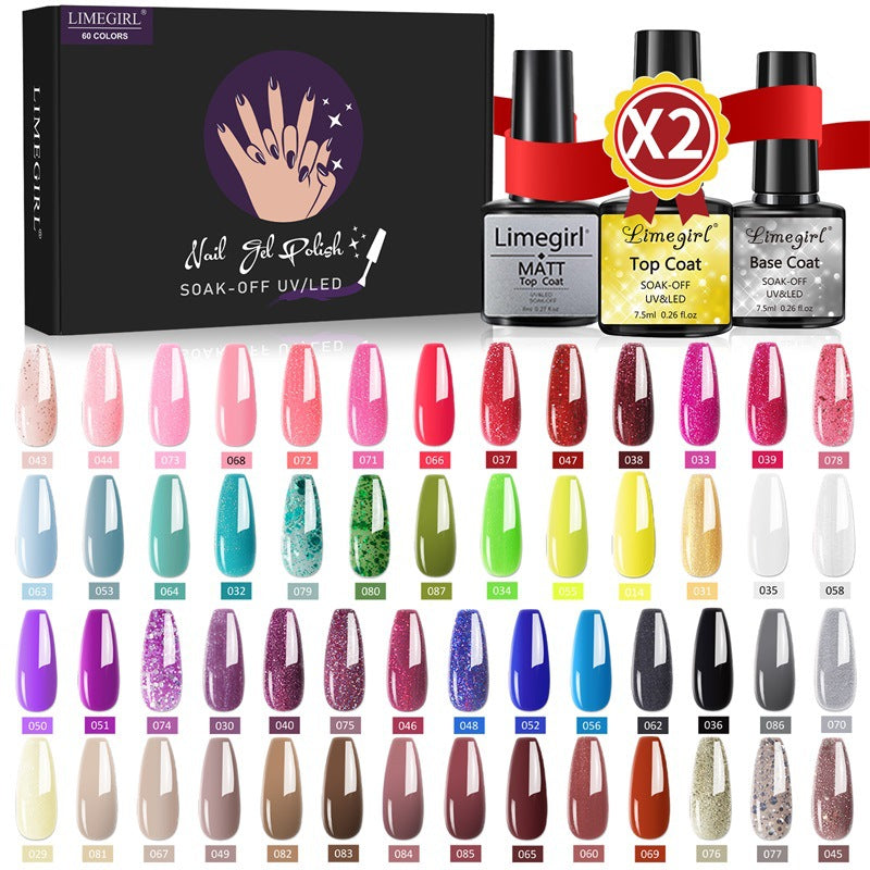 Ensemble d'outils amovibles pour ongles UV avec gel de manucure coloré